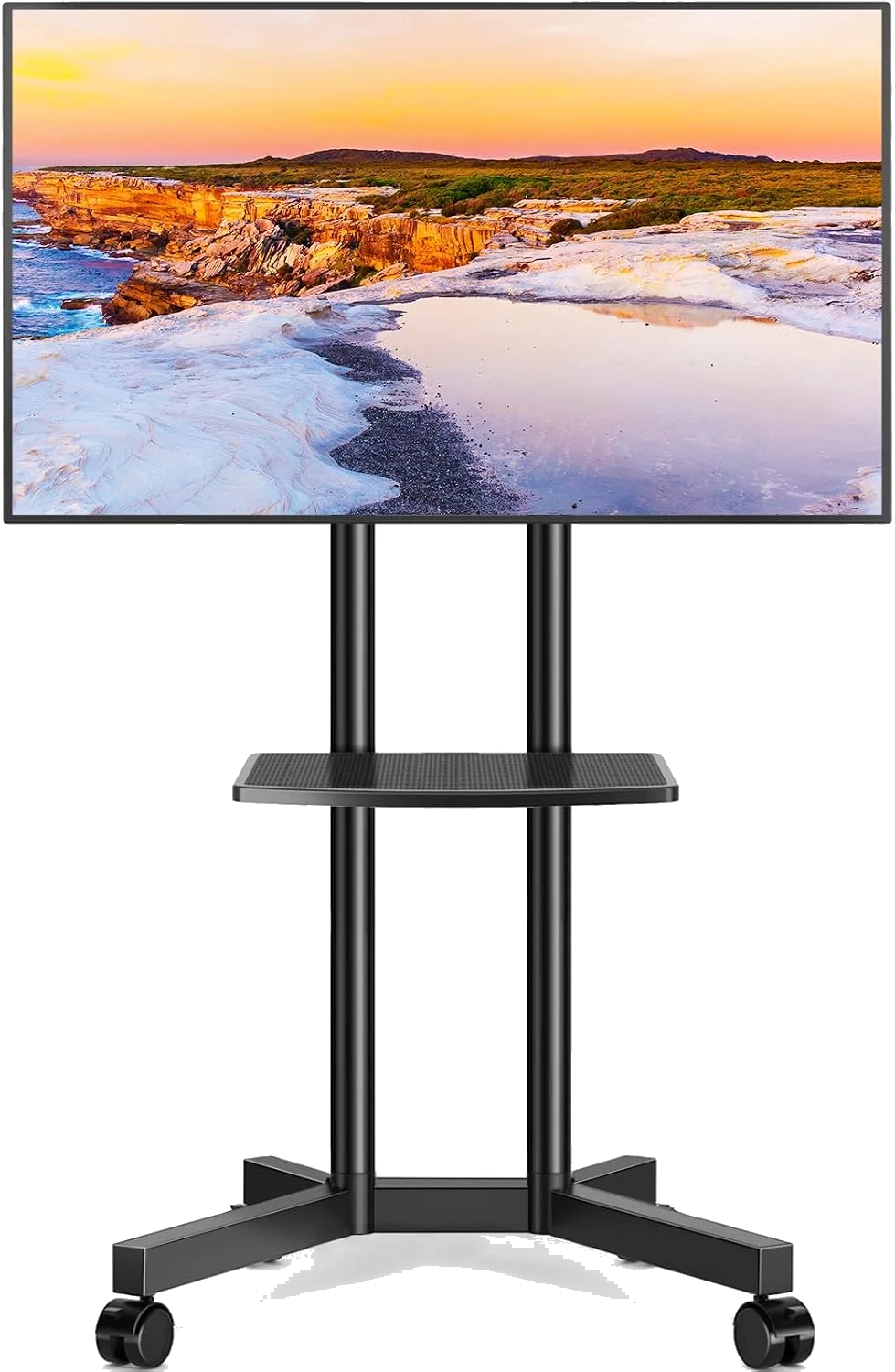 65-inch 4K presentation display on rolling stand