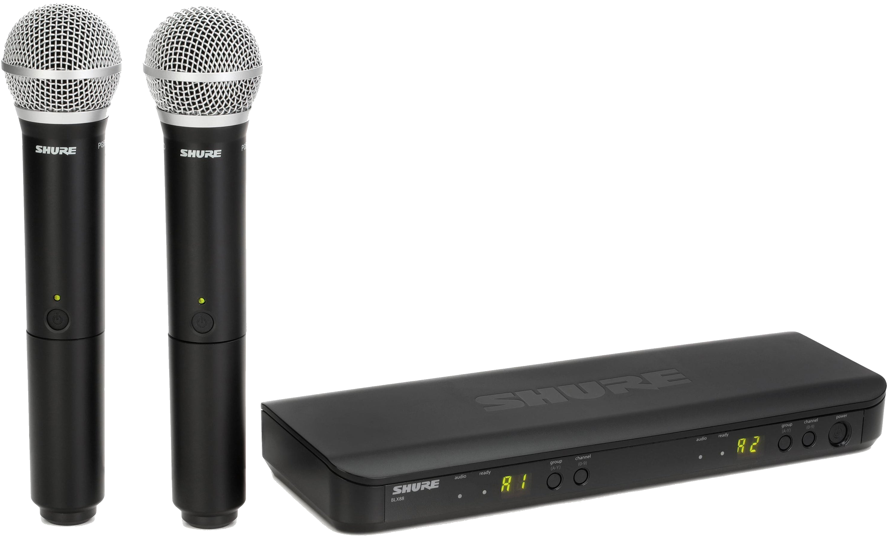 Shure BLX288 PG58 dual wireless microphone system